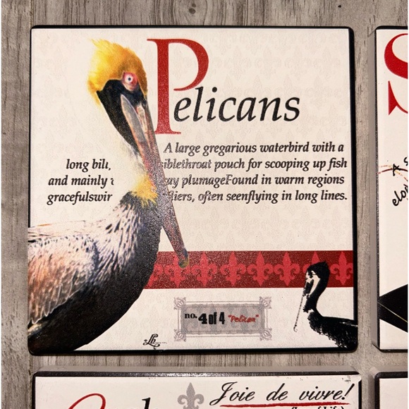 (4pc)Coaster Set 🦀🦞🦐 - Picture 2 of 6